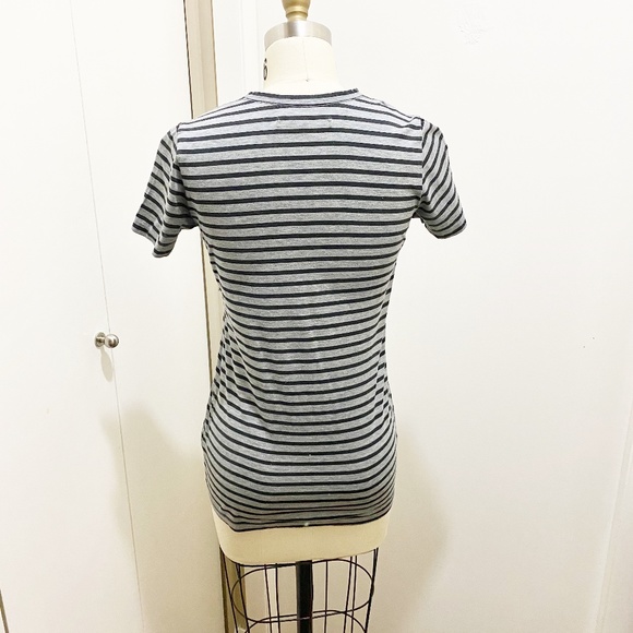 JNBY Striped Crew Neck T Shirt Black Grey M - Picture 7 of 7